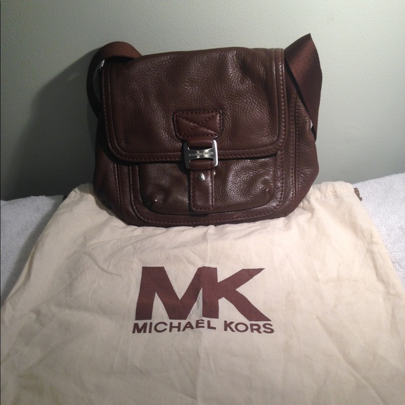 Michael Kors Brown Pebbled Leather Hobo Satchel - Picture 1 of 8